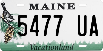 ME license plate 5477UA