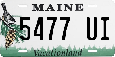 ME license plate 5477UI