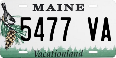 ME license plate 5477VA