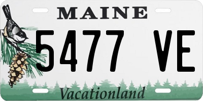 ME license plate 5477VE
