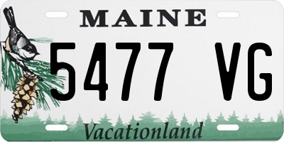 ME license plate 5477VG