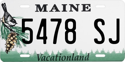ME license plate 5478SJ