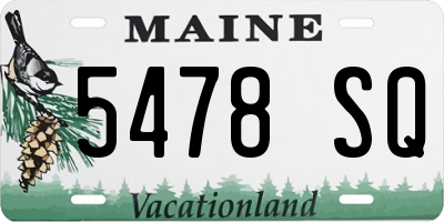 ME license plate 5478SQ