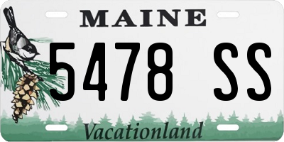 ME license plate 5478SS