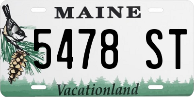 ME license plate 5478ST