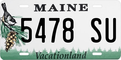 ME license plate 5478SU