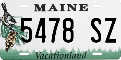 ME license plate 5478SZ