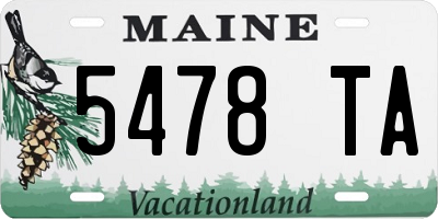 ME license plate 5478TA