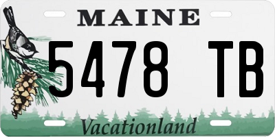 ME license plate 5478TB