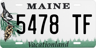 ME license plate 5478TF