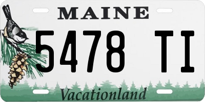 ME license plate 5478TI