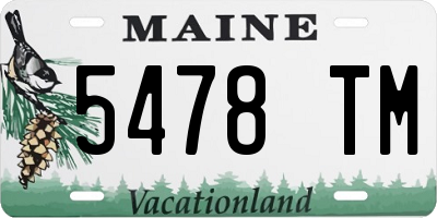 ME license plate 5478TM
