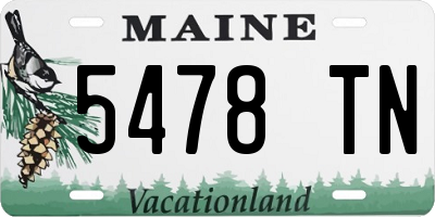 ME license plate 5478TN