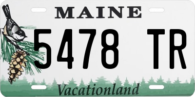 ME license plate 5478TR