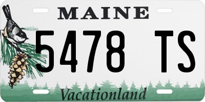 ME license plate 5478TS
