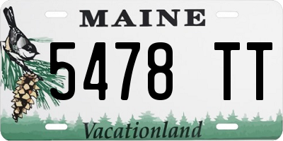 ME license plate 5478TT