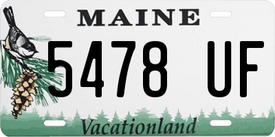 ME license plate 5478UF