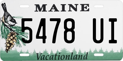 ME license plate 5478UI