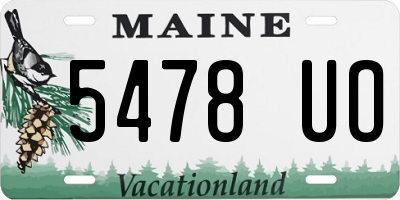 ME license plate 5478UO