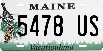 ME license plate 5478US