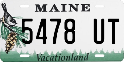 ME license plate 5478UT
