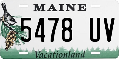 ME license plate 5478UV
