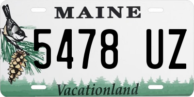ME license plate 5478UZ