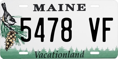 ME license plate 5478VF