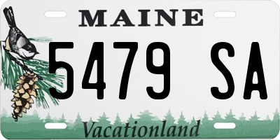 ME license plate 5479SA