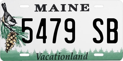 ME license plate 5479SB