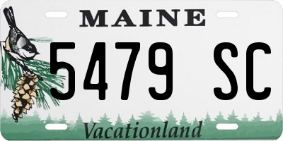 ME license plate 5479SC