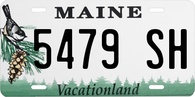 ME license plate 5479SH