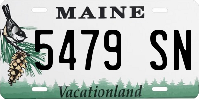 ME license plate 5479SN