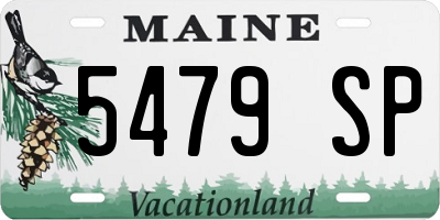 ME license plate 5479SP