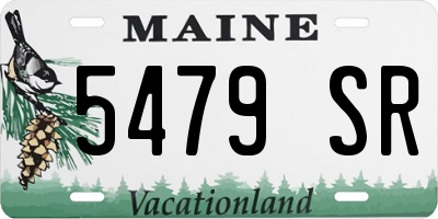 ME license plate 5479SR