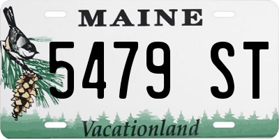 ME license plate 5479ST