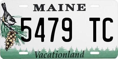 ME license plate 5479TC