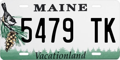 ME license plate 5479TK