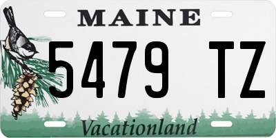 ME license plate 5479TZ