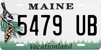 ME license plate 5479UB