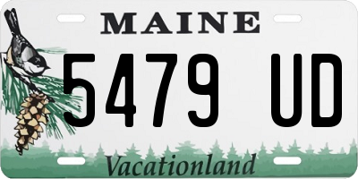 ME license plate 5479UD