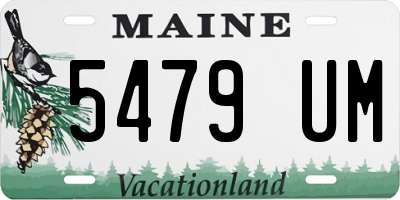 ME license plate 5479UM