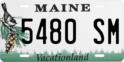 ME license plate 5480SM