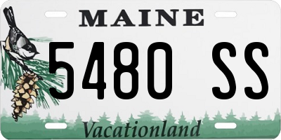 ME license plate 5480SS