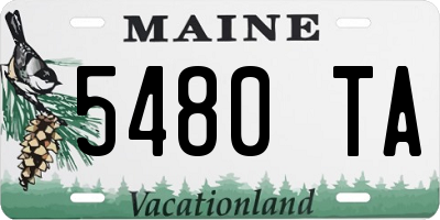 ME license plate 5480TA
