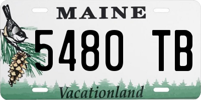 ME license plate 5480TB
