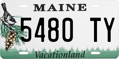 ME license plate 5480TY