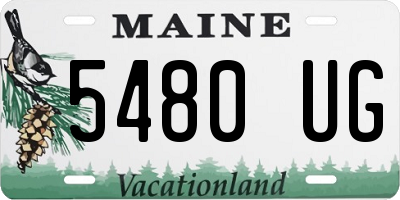 ME license plate 5480UG