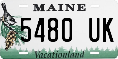 ME license plate 5480UK