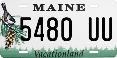 ME license plate 5480UU